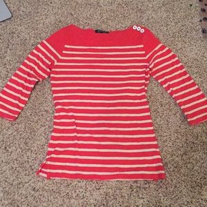Ralph Lauren Quarter Length Striped Top